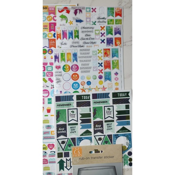 Stickers Lot - Planner Stickers Sea Life Theme Stickers some used A6 - Picture 4 of 5